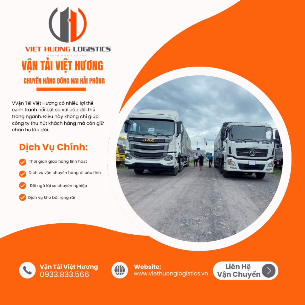 Vận Tải Hàng Bắc Nam - Vận Tải Việt Hương - LH Báo Giá: 0933833566(zalo) Vận Tải Việt Hương chuyển hàng Đồng Nai Hải Phòng