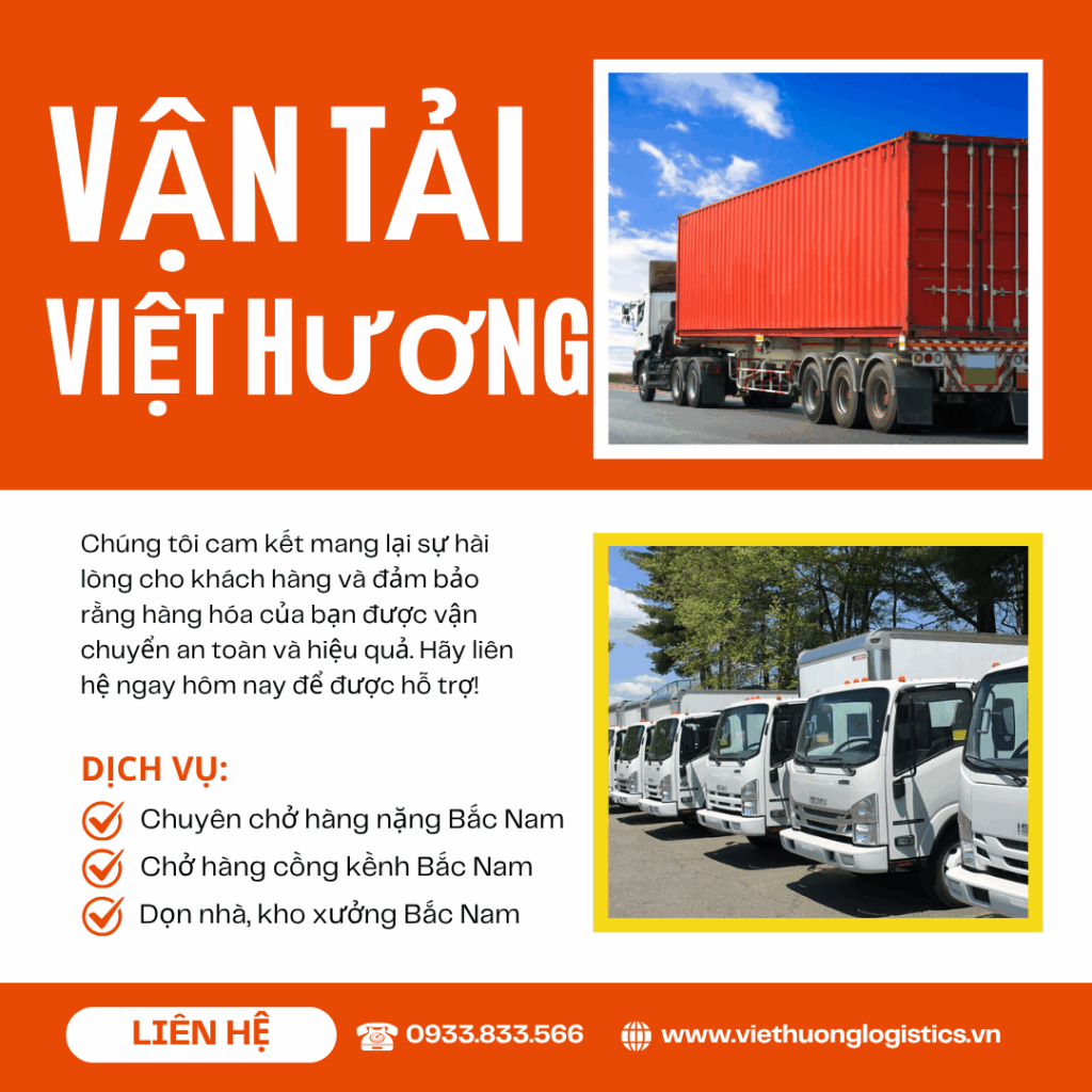 Vận Tải Hàng Bắc Nam - Vận Tải Việt Hương - LH Báo Giá: 0933833566(zalo) Liên hệ Vận tải hàng máy móc SG đi HN 2-3 ngày - Vận Tải Việt Hương