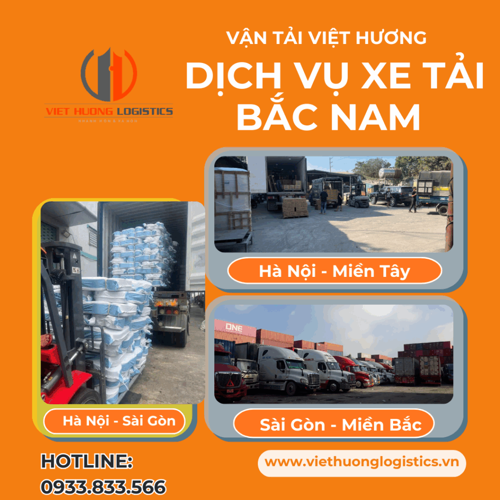 Vận Tải Hàng Bắc Nam - Vận Tải Việt Hương - LH Báo Giá: 0933833566(zalo) Dịch Vụ Vận Tải Sài Gòn đi KCN Quang Minh 2-3 ngày