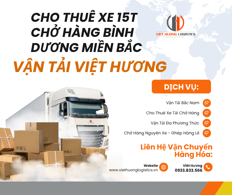 Vận Tải Hàng Bắc Nam - Vận Tải Việt Hương - LH Báo Giá: 0933833566(zalo) Xe chở hàng 15T Hưng Yên vào Bình Dương / 0933.833.566zalo